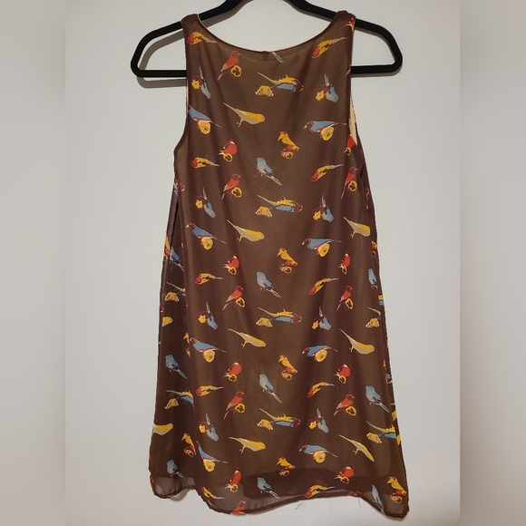 Coii Brown Bird Sleeveless Mini Dress - Picture 2 of 5